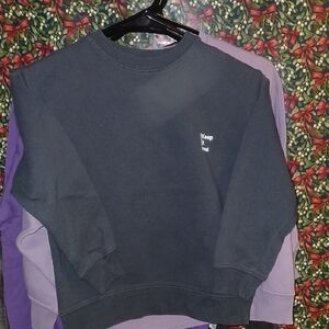 Zara Kids Black and Purple Crewneck Sweater